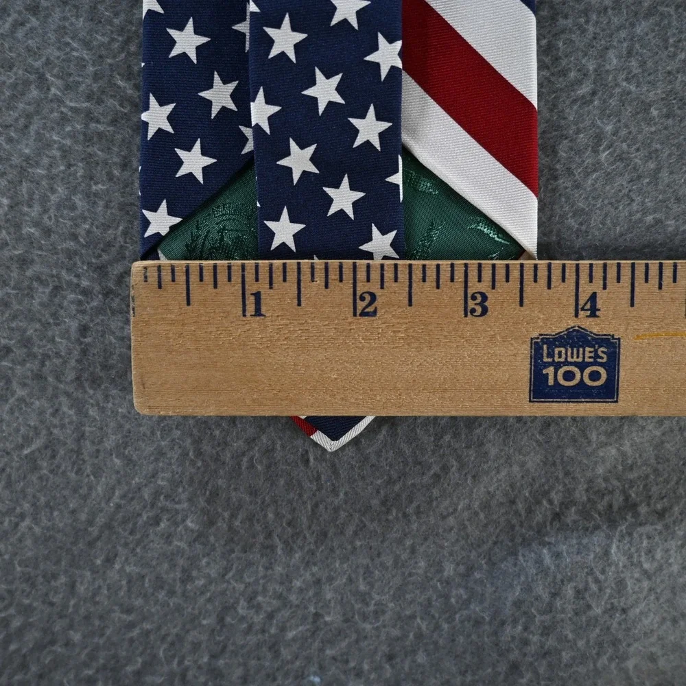 Tommy Hilfiger Mens‎ Stars and Stripes Americana Silk Necktie OS Navy Blue